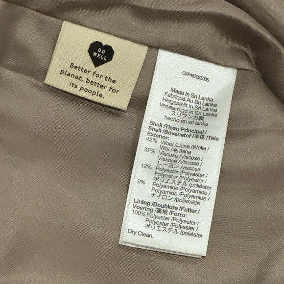 Madewell Clairmont Crop Jacket Women’s S Wool Blend Oversized Barn Jacket Beige - Picture 14 of 15